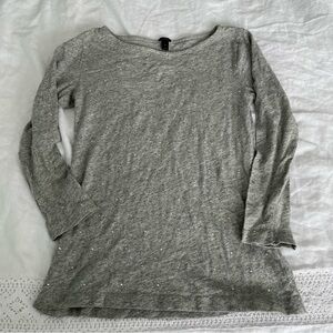 J. Crew SMALL grey Embellished Painters Tee